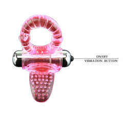 BAILE - SWEET ABS 10 RHYTHMS RING ROZOWY WIBRATOR PENIS PIERSCIEN