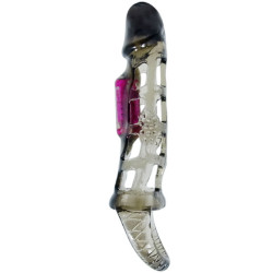 BAILE - PRZEDLUZACZ NA PENIS Z WIBRACJAMI I PASKIEM 13,5 CM