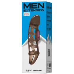 BAILE - PRZEDLUZACZ NA PENIS Z WIBRACJAMI I PASKIEM 13,5 CM