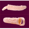 BAILE - FUNDA EXTENSORA PENE CON VIBRACIÓN Y STRAP PARA TESTÍCULOS 13.5 CM