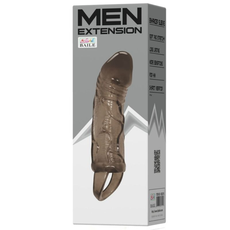 BAILE - FUNDA EXTENSORA PENE CON STRAP PARA TESTÍCULOS NEGRO 13.5 CM BAILE - FUNDA EXTENSORA PENE CON STRAP PARA TESTÍCULOS NEGRO 13.5 CM