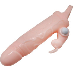 BAILE - BRAVE MAN OSLONA NA PENIS Z KROLIKIEM I PODWOJNYM SILNIKIEM 16,5 CM