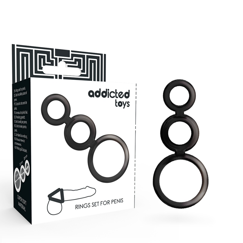 ADDICTED TOYS - ZESTAW PIERSCIENI DO PENISA BRAZOWE