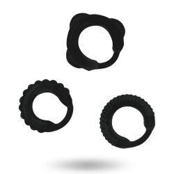 ADDICTED TOYS - ZESTAW C-RING CZARNY