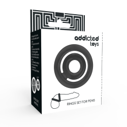 ADDICTED TOYS - POTENZ- C-RING PENIS CZARNY