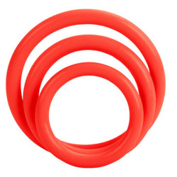 CALEXOTICS - ZESTAW TRI-RINGS CZERWONY