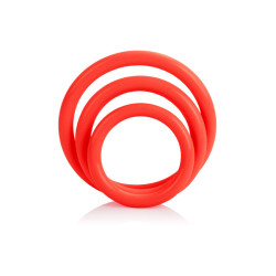 CALEXOTICS - ZESTAW TRI-RINGS CZERWONY