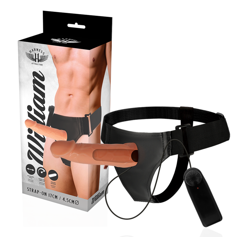 HARNESS ATTRACTION - WILLIAN HOLLOW RNES Z WIBRATOREM 17 CM -O- 4.5 CM