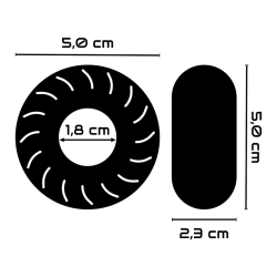 POWERING - SUPER ELASTYCZNY I WYTRZYMALY PIERSCIEN NA PENIS 5CM PR08 CZARNY
