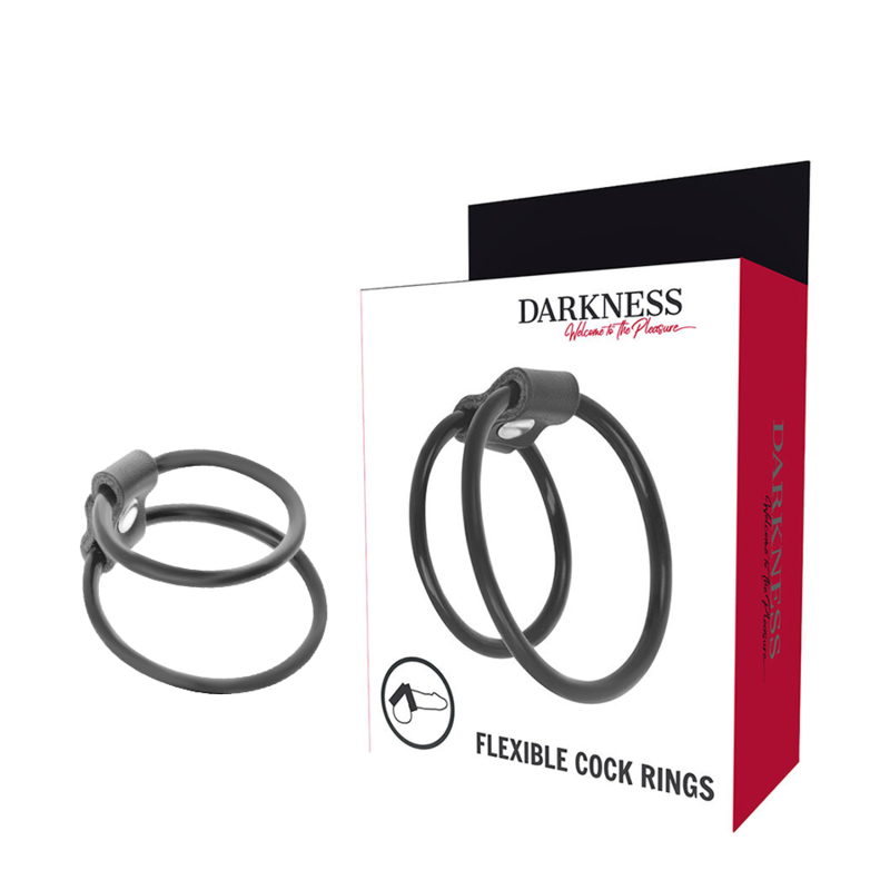 DARKNESS - ANELLI PER PENE DUO POTENZIATORI. DARKNESS - ANELLI PER PENE DUO POTENZIATORI.