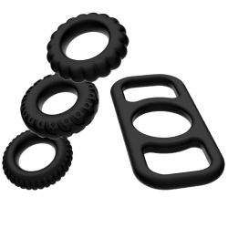 ADDICTED TOYS - ZESTAW PIERSCIENI NA PENISA 4 SZT