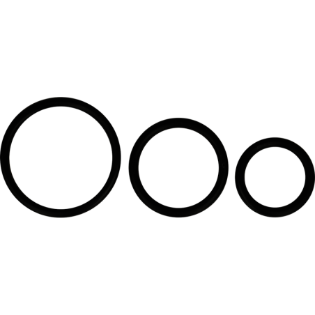 OHMAMA - ZESTAW 3 CZARNYCH PIERSCIONEK SILIKONOWYCH