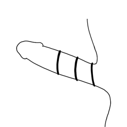 OHMAMA - ZESTAW 3 CZARNYCH PIERSCIONEK SILIKONOWYCH