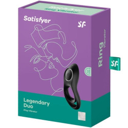 SATISFYER - LEGENDARNY WIBRATOR DUO RING CZARNY