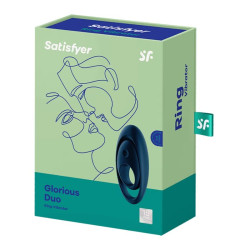 SATISFYER - WSPANIALY WIBRATOR DUO RING NIEBIESKI