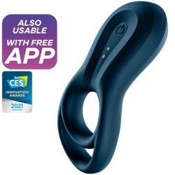 SATISFYER - EPIC DUO RING APLIKACJA WIBRATOR NIEBIESKA