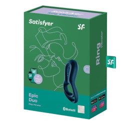 SATISFYER - EPIC DUO RING APLIKACJA WIBRATOR NIEBIESKA