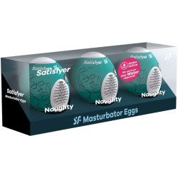 SATISFYER - 3 NIEGRZECZNE JAJA DO MASTURBACJI