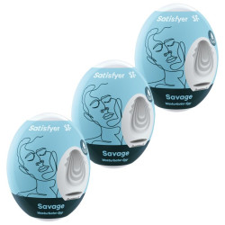 SATISFYER - 3 JAJA MASTURBATOROWE SAVAGE