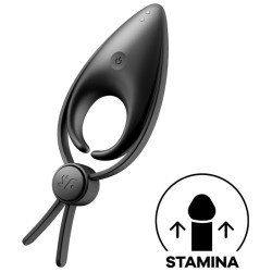 SATISFYER - WIBRATOR Z PIERSCIENIEM SNIPERSKIM CZARNY