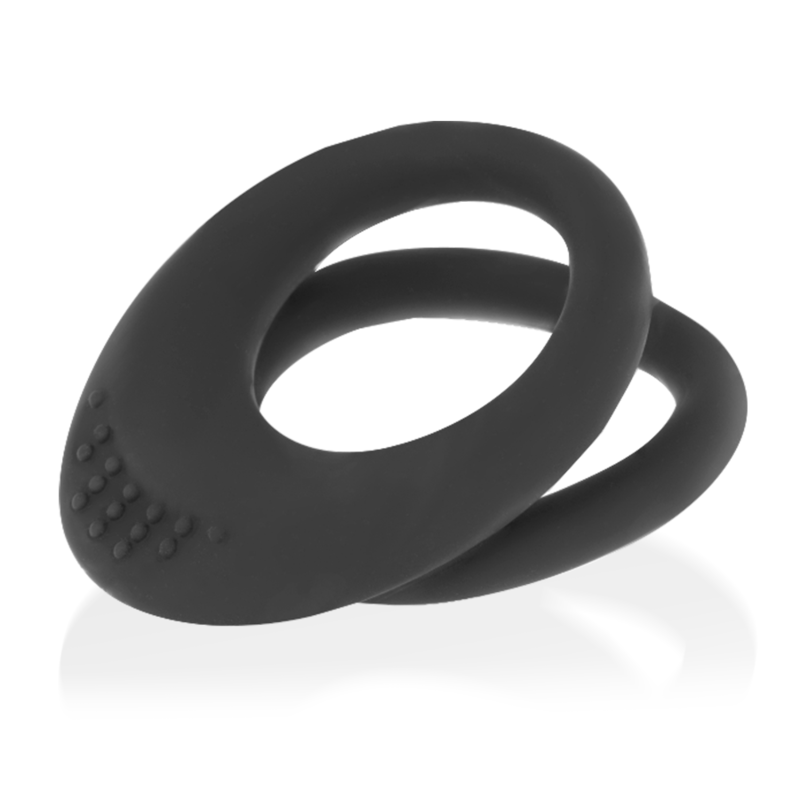 OHMAMA - PODWOJNY PIERSCIEN SILIKONOWY 3,5 CM - 4,5 CM