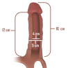 INTENSE - WNETNE SZELKI Z SILIKONOWYM DILDO 16 X 3,5 CM