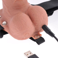 FETISH FANTASY SERIES - REGULOWANA UPRZAZ DILDO REALISTYCZNE Z KULKAMI LADOWANYMI I WIBRATOREM 17,8 CM