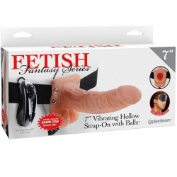 FETISH FANTASY SERIES - REGULOWANA UPRZAZ PILOTEM DILDO REALISTYCZNE Z JADRAMI 17,8 CM