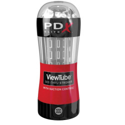 PDX ELITE - STROKER MASTURBATOR VIEWTUBE CONTROL STYMULUJĄCE FALE PRZEŹROCZYSTE