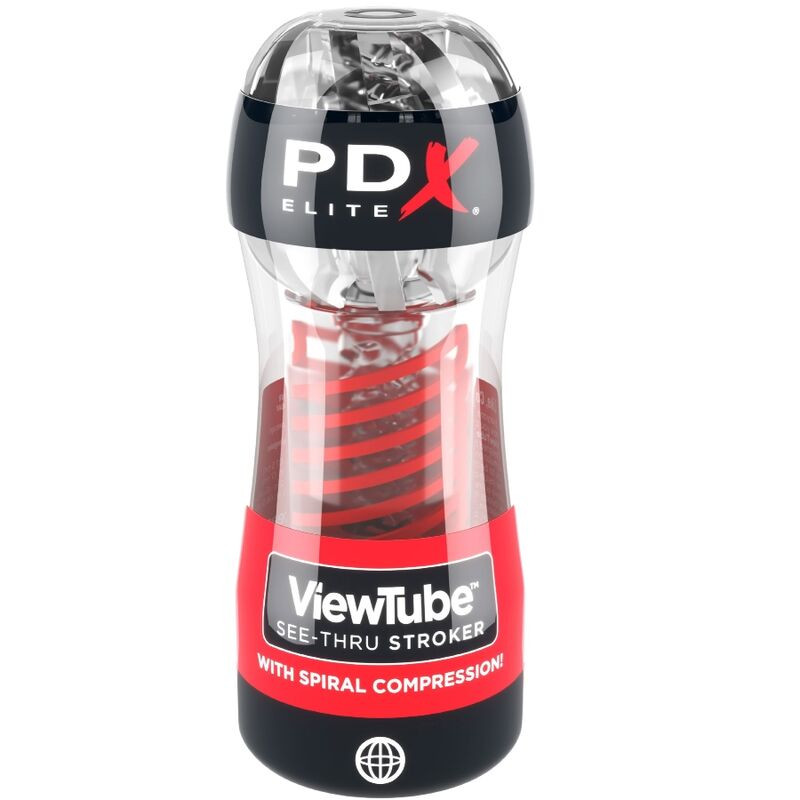 PDX ELITE - STROKER VIEWTUBE 2 SPIRALNA KOMPRESJA PRZEZROCZYSTA