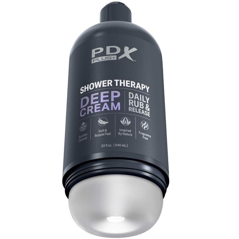 PDX PLUS - STROKER MASTURBATOR DYSKRETNY GLEBOKI KREM SZAMPON KONSTRUKCJA BUTELKI