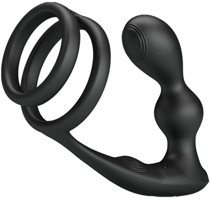 PRETTY LOVE - MARSHALL PENIS RING Z WIBRUJACYM KORKIEM ANALNYM Z PILOTEM