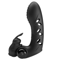 PRETTY LOVE - OSLONA NA PALEC WIBRATORA VANCE BLACK RABIT