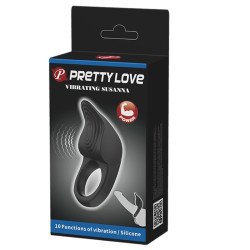 PRETTY LOVE - WIBRUJACY PIERSCIEN DO PENISA SUSANNA CZARNY
