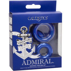 CALEXOTICS - ADMIRAL ZESTAW PIERSCIENI KOGUTOWYCH NIEBIESKI