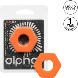 CALEXOTICS - ALPHA PROLONG SEXAGON RING POMARANCZOWY