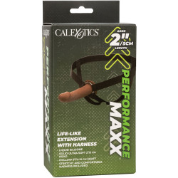 CALEXOTICS - PERFORMANCE MAXX DOKLADNE PRZEDLUZENIE Z UPRZAZA BRAZOWA SKÓRA