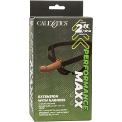CALEXOTICS - PRZEDLUZENIE PERFORMANCE MAXX Z UPRZAZA BRAZOWA SKÓRA