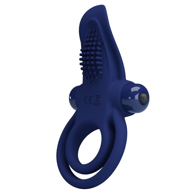 PRETTY LOVE - BRONSON DOUBLE RING WITH VIBRATION BLUE PRETTY LOVE - BRONSON DOUBLE RING WITH VIBRATION BLUE