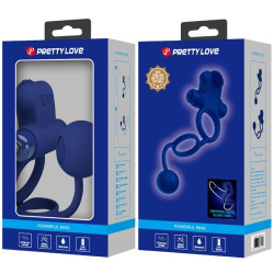PRETTY LOVE - REMINGTON PODWÓJNY PIERSCIEN WIBRACYJNY Z WTYCZKA NIEBIESKA