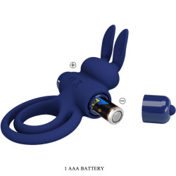 PRETTY LOVE - DAREY DOPPELTER VIBRATIONSRING KANINCHEN BLAU