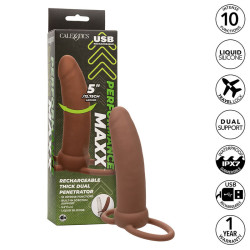 CALEXOTICS - MAXX THICK DUAL PENETRATOR 10 WIBRACJI BRAZOWY