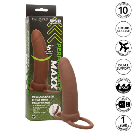 CALEXOTICS - MAXX THICK DUAL PENETRATOR 10 WIBRACJI BRAZOWY