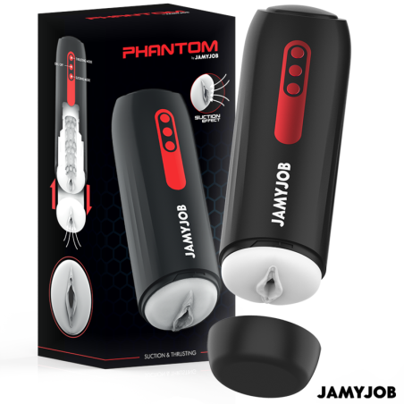 JAMYJOB - PHANTOM AUTOMATYCZNY MASTURBATOR WAGINY 5 TRYBÓW STYMULUJĄCYCH FALE I PCHNIĘCIE