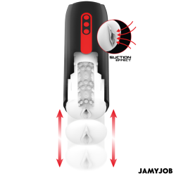 JAMYJOB - PHANTOM AUTOMATYCZNY MASTURBATOR WAGINY 5 TRYBÓW STYMULUJĄCYCH FALE I PCHNIĘCIE