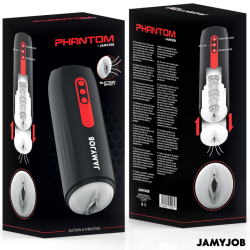 JAMYJOB - PHANTOM AUTOMATYCZNY MASTURBATOR WAGINY 5 TRYBÓW STYMULUJĄCYCH FALE I PCHNIĘCIE