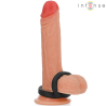 INTENSE - BOBBY DOUBLE SILICONE PENIS RING CZARNY