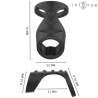 INTENSE - THEO DOUBLE SILICONE PENIS RING CZARNY MODEL 3
