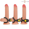 INTENSE - ALEX WIBRATOR PODWÓJNY PENIS RING 10 WIBRACJI CZARNY