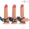 INTENSE - SAM WIBRATOR PODWÓJNY PENIS RING 10 WIBRACJI CZARNY
